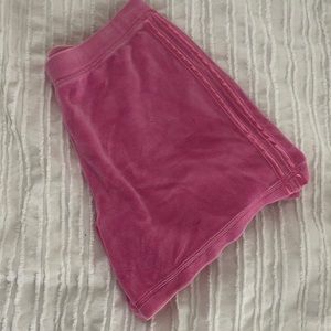 Pink Velevet Shorts